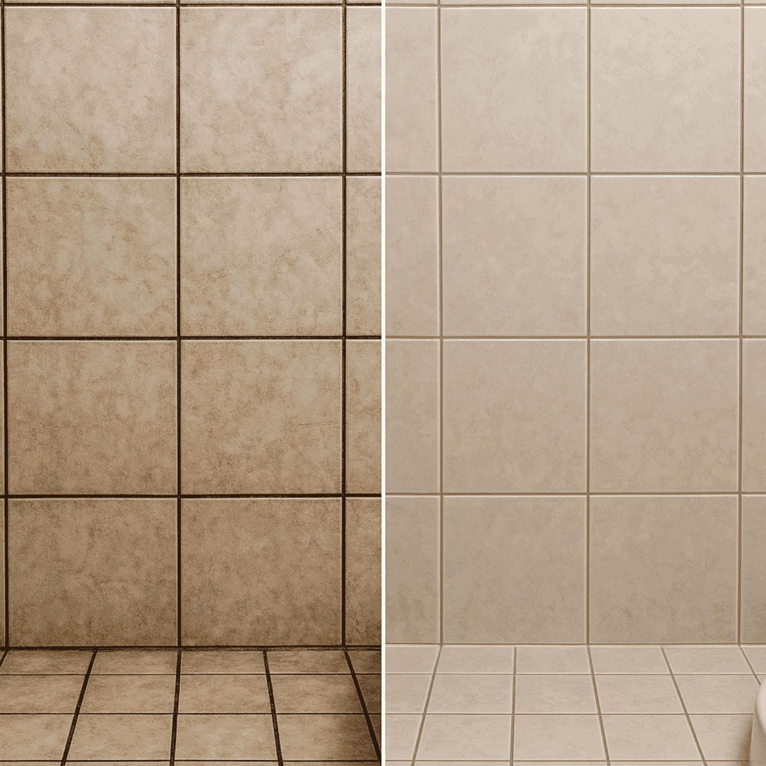 Tile and grout cleaning before and after results