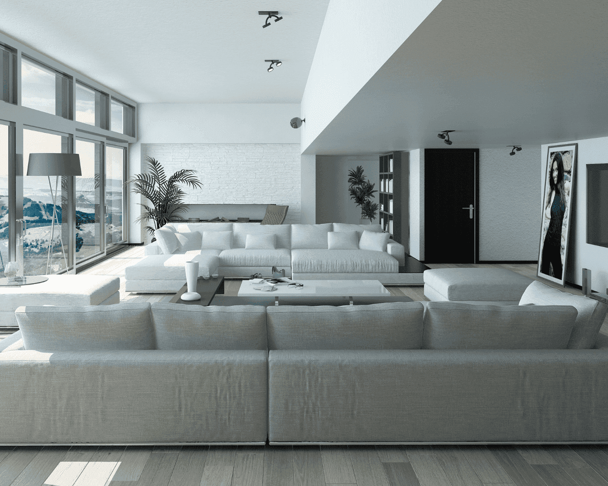 Clean sofa in a West Nashville living room