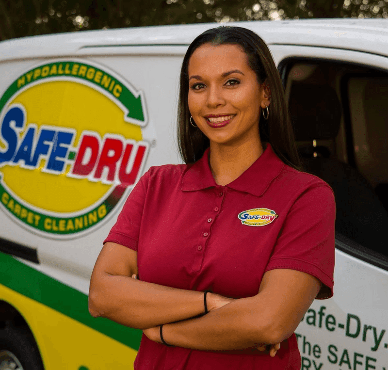 Safe-Dry technician by service van